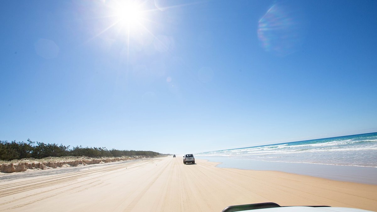 4x4 Truck driving at Fraser Island Australia